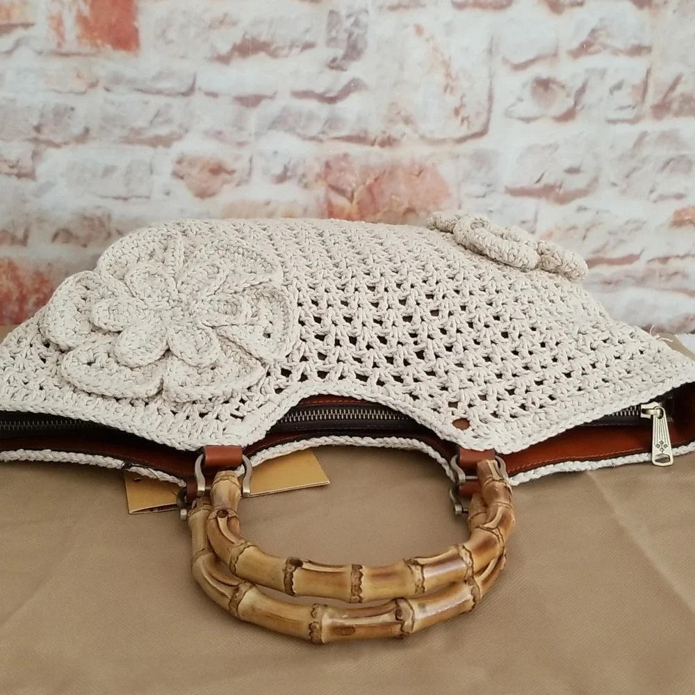 New Patricia Nash Mazara Crochet Tote Bag - Picture 10 of 14